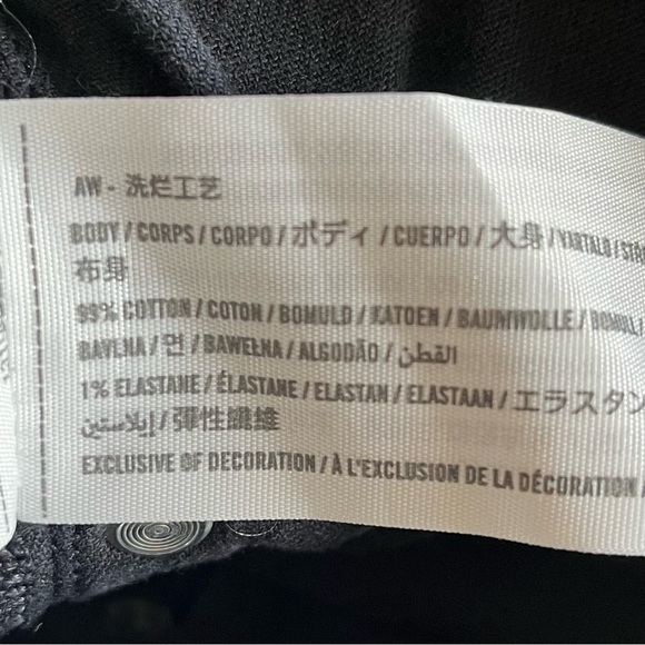 Abercrombie & Fitch Jean Shorts Women’s 34 Black Denim 4.5” Cut Offs Slim - Picture 5 of 5